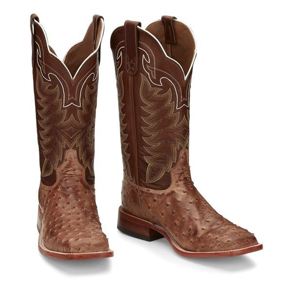 Tony Lama Boots Men's HAYS FULL QUILL-Desert Sand - Click Image to Close