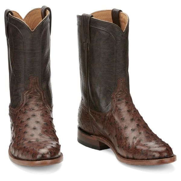 Tony Lama Boots Men's MONTEREY FULL QUILL-Chocolate - Click Image to Close