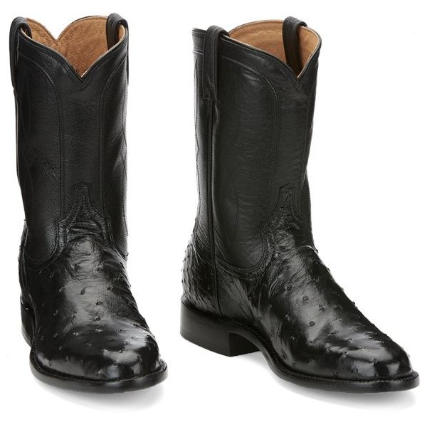 Tony Lama Boots Men's MONTEREY FULL QUILL-Black - Click Image to Close