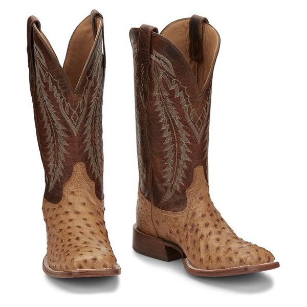 Tony Lama Boots Men's FELIX FULL QUILL-Tan - Click Image to Close