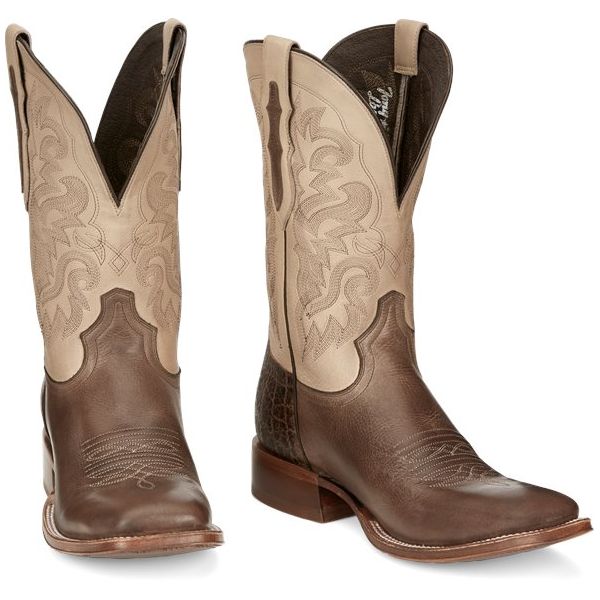 Tony Lama Boots Men's JINGLEBOB-Brown - Click Image to Close