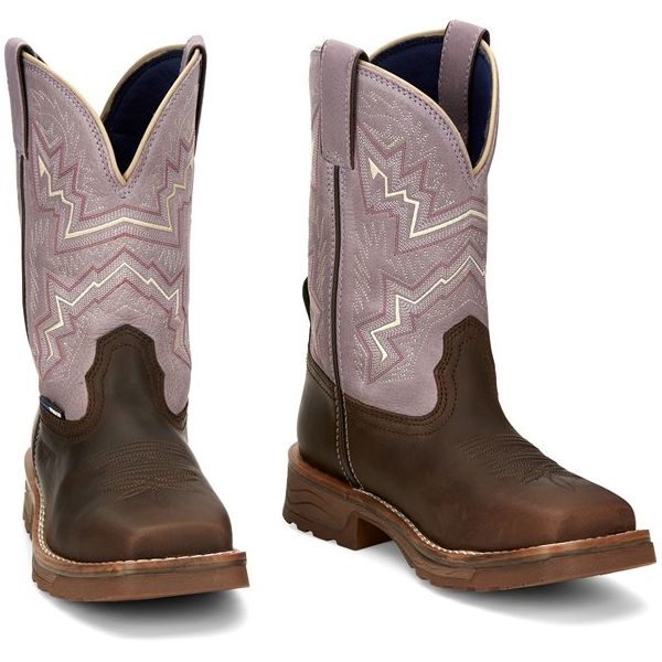 Tony Lama Boots Women's LUMEN COMP TOE-Brown - Click Image to Close